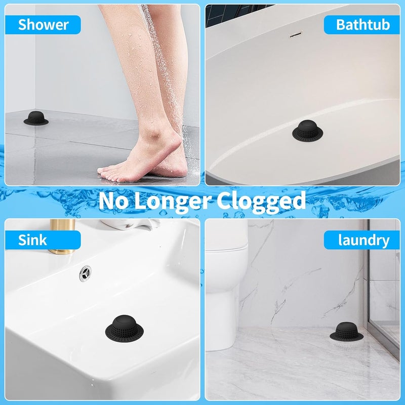 Aluvor Shower Drain Hair Catcher Bathtub Drain Cover Shower Protector for Pop-Up & Regular Drains - Image 2
